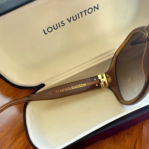 LOUIS VUITTON Sunglasses Z0283E Gold Gradation Brown Glitter Ladies - Picture 4 of 6